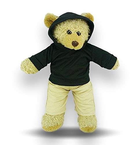 Build your Bears Wardrobe Construye el guardaropa de Tus Osos de 38,1 cm, Conjunto de Capucha (Negro)