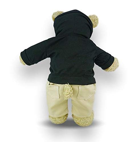 Build your Bears Wardrobe Construye el guardaropa de Tus Osos de 38,1 cm, Conjunto de Capucha (Negro)