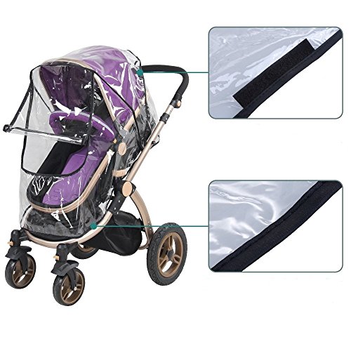 Burbuja de Lluvia Protector, JRing Cubierta de Lluvia Universal Contra Lluvia y Viento Impermeable con Cremallera Frontal para Cochecitos/Silla de Paseo de Bebé/Carrito