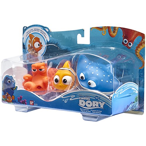 Buscando a Dory - Set de 3 Figuras de baño Nemo, Hank y Maestro Raya, Azul (Bandai 35682)