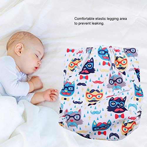 Calico Swim Diaper Baby Infant Snap Absorbente Lavable Swimsuit Pañal Reutilizable Swim Pañal Para Bebés Niños Lecciones De Natación, Talla Única Todos(#5)