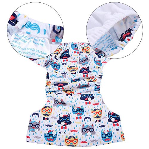 Calico Swim Diaper Baby Infant Snap Absorbente Lavable Swimsuit Pañal Reutilizable Swim Pañal Para Bebés Niños Lecciones De Natación, Talla Única Todos(#5)