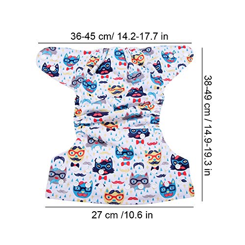 Calico Swim Diaper Baby Infant Snap Absorbente Lavable Swimsuit Pañal Reutilizable Swim Pañal Para Bebés Niños Lecciones De Natación, Talla Única Todos(#5)