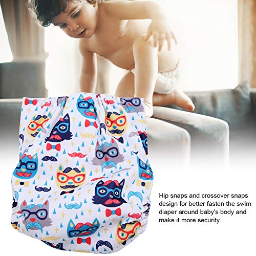 Calico Swim Diaper Baby Infant Snap Absorbente Lavable Swimsuit Pañal Reutilizable Swim Pañal Para Bebés Niños Lecciones De Natación, Talla Única Todos(#5)