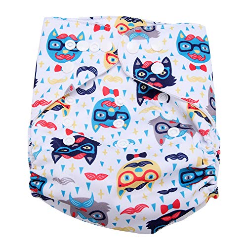 Calico Swim Diaper Baby Infant Snap Absorbente Lavable Swimsuit Pañal Reutilizable Swim Pañal Para Bebés Niños Lecciones De Natación, Talla Única Todos(#5)