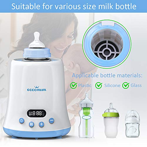 Calienta Biberones, Eccomum 6 en 1, Calentamiento Ultrarrápido, Descongelado y Esterilizador para Leche Materna/Fórmula/Potitos, LED, Temporizador, Apagado Automático