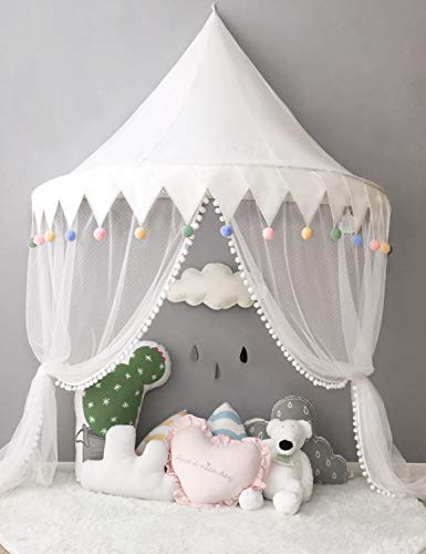 Cama con Dosel para Niños Mosquitero de Cuna Bebe Tienda de Campaña Niños Decoración de la Habitación WBT