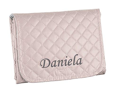 Cambiador Plegable Plastificado Personalizado con nombre bordado Bebe Bolso carro- Danielstore