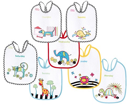 Canpol Babies Animales de Colores - Pack de 7 baberos