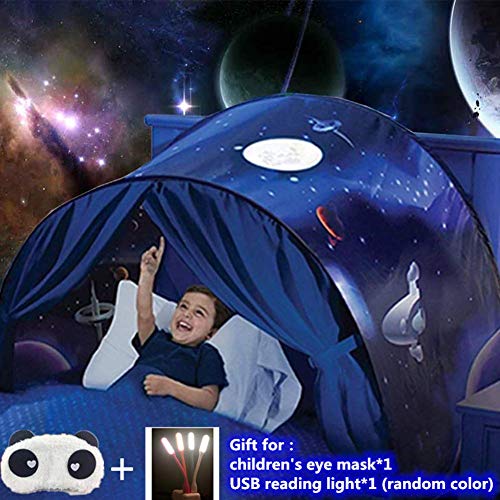 Carpa De Ensueño, Carpa Para Cama，Carpa Cojin Molon，Carpa Niños，Carpa Infantil，Carpa Para Niños，Carpa Para Niños Plegable Mágica De Invierno， Navidad Y Regalos De Cumpleaños (Exploración espacial)