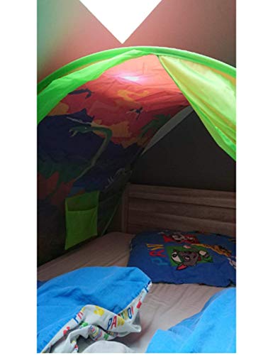 Carpa De Ensueño, Carpa Para Cama，Carpa Cojin Molon，Carpa Niños，Carpa Infantil，Carpa Para Niños，Carpa Para Niños Plegable Mágica De Invierno， Navidad Y Regalos De Cumpleaños (Parque de dinosaurios)