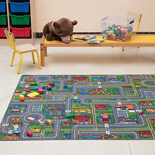 Carpet Studio Alfombra Infantil Suave al Tacto para Niño y Niña, Respaldo de látex Antideslizante, Fácil de Mantener, Sin Peligro para niños y Animales, Playcity, 140x200cm