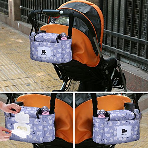 Carro Bebé Bolso de bolsa de almacenamiento bolsa de pañales para Impermeable Infantil