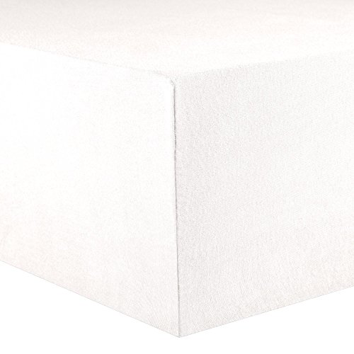 CelinaTex Lucina bebés niños sábanas Ajustables Camas para bebé Camas para niños algodón 60x120-70x140 cm Blanco Nieve