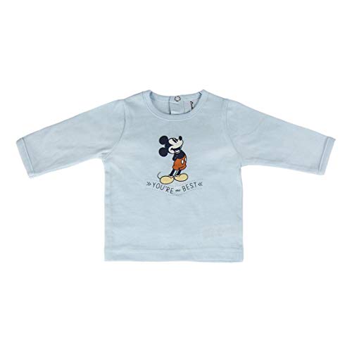 Cerdá Conjunto Ropa Disney Bebe de Mickey Mouse Juego de Pijama, Azul Claro, 0 Meses para Bebés