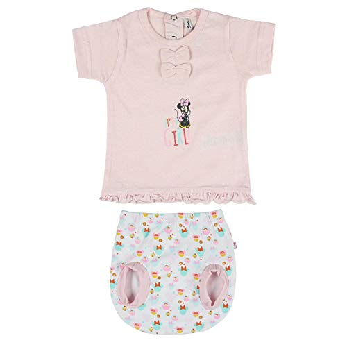 Cerdá Conjunto Ropa Disney Bebe de Minnie Mouse Juego de Pijama, Rosa, 3 Meses para Bebés