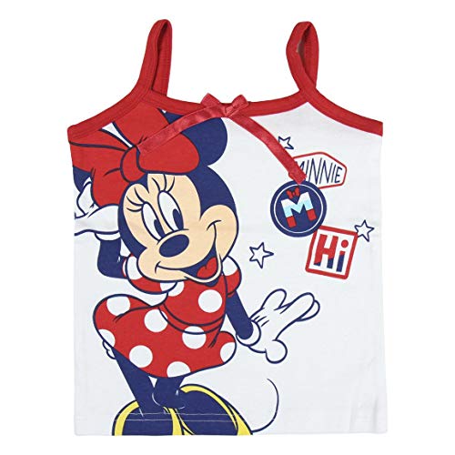 Cerdá Pijama de Minnie Mouse-Camiseta + Pantalon de Algodón Juego, Rojo, 18 Meses Unisex bebé