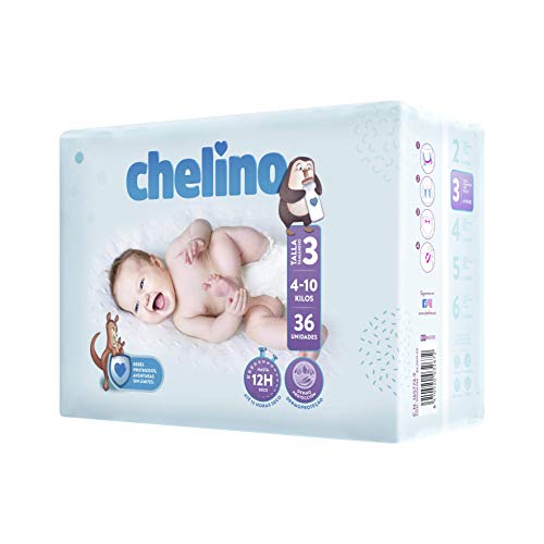 Chelino Fashion & Love, Talla 3, Pack de 6 (6 x 36 pañales)