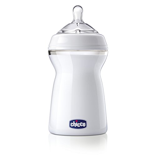 Chicco 80737000000 - Biberón de silicona, con flujo rapido, a partit de 6 meses, 330 ml, transparente