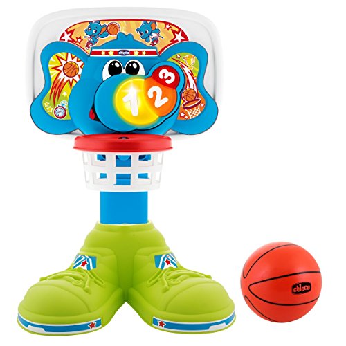 Chicco - Bascket 123 divertida canasta de baloncesto con luces y melodías