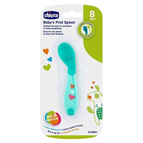 CHICCO beikost Start Juego de 3 Set infantil de iniciación Aprendizaje Juego platos térmica, calentadora esslern Cuchara acodado, vaso con Super Soft Silicona Pico 200 ml, sin BPA)