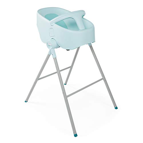 Chicco Bubble Nest - Bañera transformable con patas extraibles y asiento antideslizante, color azul (Dusty Green)