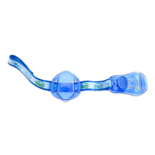 Chicco - Clip portachupete con protegechupetes integrado, color azul