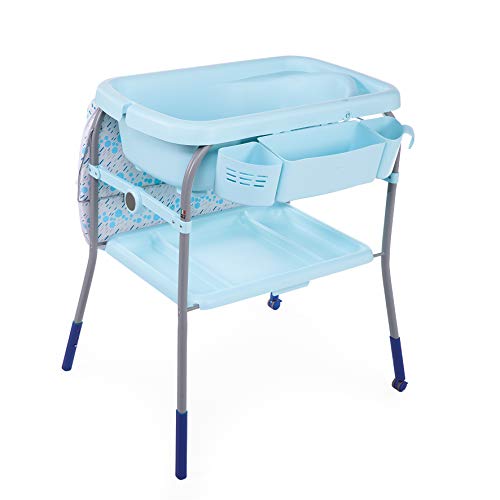 Chicco Cuddle&Bubble - Bañera y cambiador 2 en 1, plegable y compacta, peso 10 kg, color azul (Ocean)