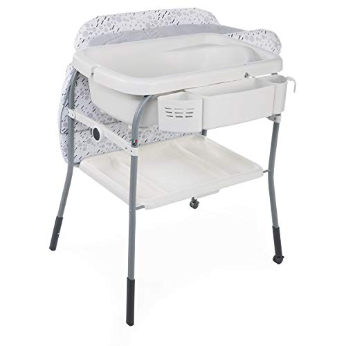 Chicco Cuddle&Bubble - Bañera y cambiador 2 en 1, plegable y compacta, peso 10 kg, color gris (Cool Grey)