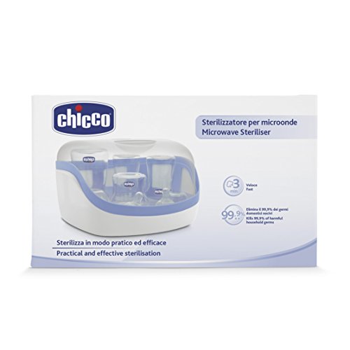 Chicco - Esterilizador microondas de hasta 5 biberones en 3 minutos