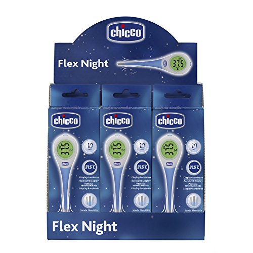 Chicco Flex Night - Termómetro digital ultrarrápido y pantalla retroiluminada