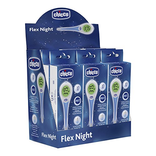 Chicco Flex Night - Termómetro digital ultrarrápido y pantalla retroiluminada