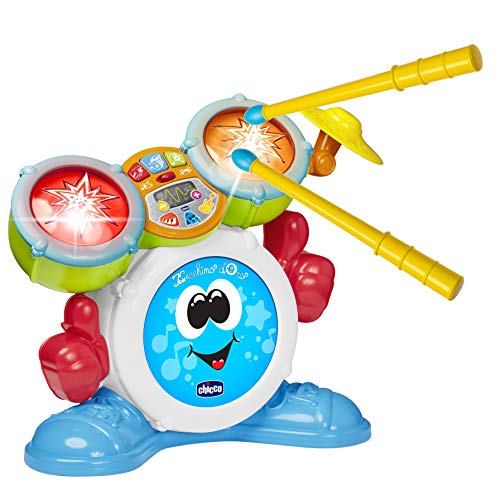 Chicco – Juego Rocky la batería, Instrumento Musical, 1 – 4 años