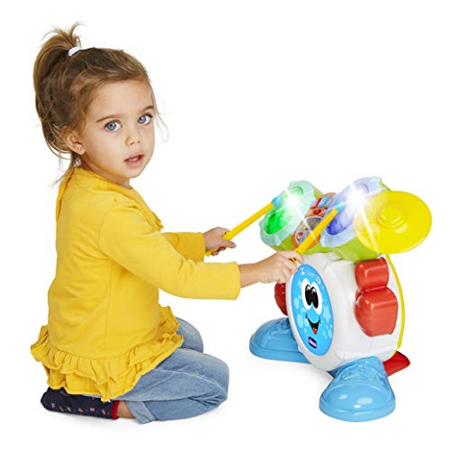 Chicco – Juego Rocky la batería, Instrumento Musical, 1 – 4 años