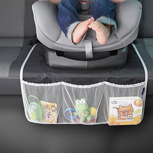 Chicco Kit de Viaje - Imprescindible para el Coche: Protector Asiento, Organizador, Espejo Retrovisor, Vinilo Ventana y Señal"Bebé a Bordo", Negro