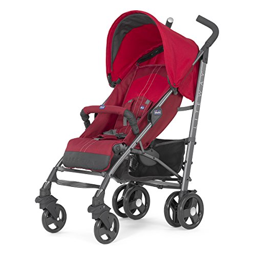 Chicco Lite Way2 - Silla de paseo ligera y compacta, 7 kg, colección 2017, color rojo