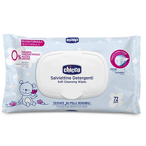 Chicco Natural Sensation - Toallitas limpiadoras, 72 unidades