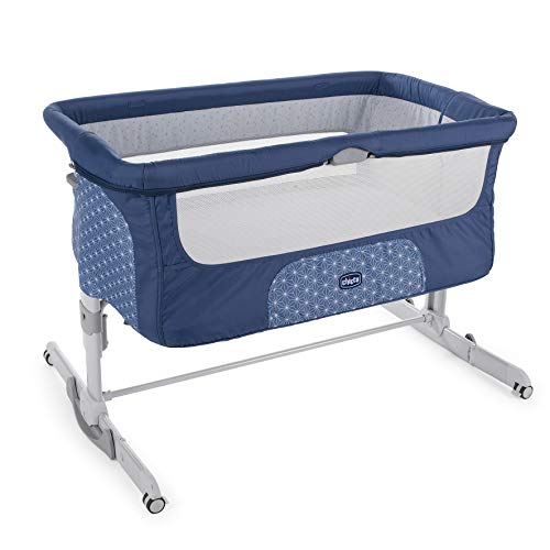 Chicco Next 2 Me Dream - Cuna de colecho con anclaje a cama, balancín y 11 alturas, Azul (Navy)