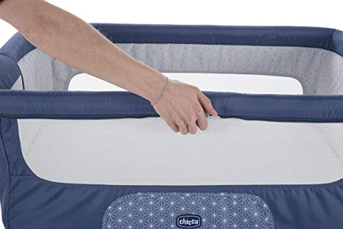 Chicco Next 2 Me Dream - Cuna de colecho con anclaje a cama, balancín y 11 alturas, Azul (Navy)