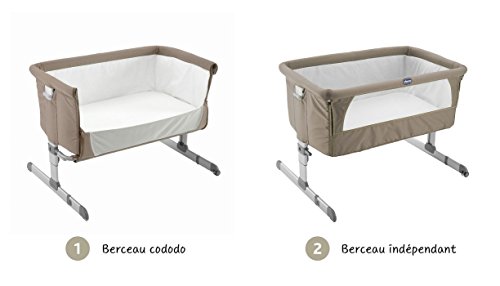 Chicco Next2me - Cuna de colecho con anclaje a cama y 6 alturas, colección 2017, color marrón