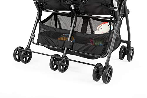 Chicco OHlala Twin - Silla de paseo gemelar, muy ligera y compacta, solo 8 kg, gemelos mellizos o hermanos, color negro (Black Night)