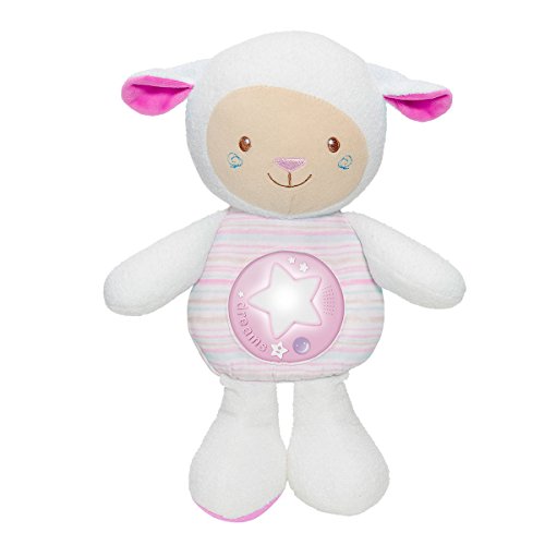 Chicco - Ovejita Dulces Nanas, suave peluche con proyector y sensor de sonido, color rosa