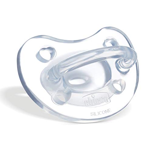 Chicco Phisio Soft - Chupete todo goma de silicona para 0-6 meses transparente