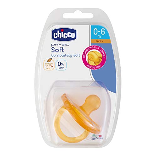 Chicco Phisio Soft - Chupete todogoma de látex para 0-6 meses caucho