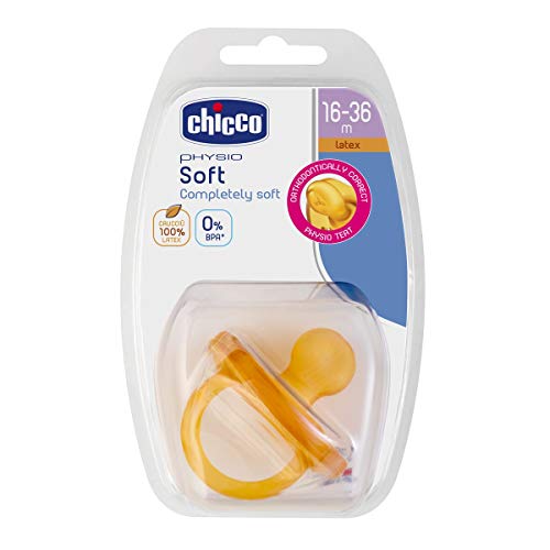 Chicco Phisio Soft - Chupete todogoma de látex para 16-36 meses caucho