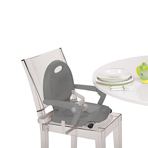 Chicco Pocket Snack Elevador asiento de silla regulable en 3 alturas para bebés, ligero 2 kg, color gris (Dark Grey)