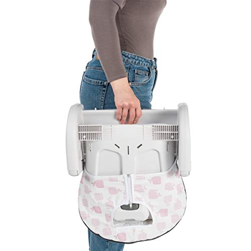 Chicco Polly Progres5 - Trona evolutiva: hamaca, trona y elevador compacto, ajustable, con 4 ruedas y freno, de 0 a 3 años, color rosa estampado ballenas (Pink)