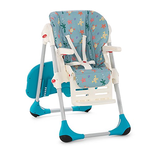 Chicco Polly - Trona 2 en 1 para niños de 6 meses a 3 años, compacta, 10 kg, color azul