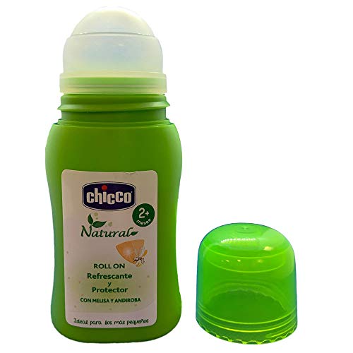 Chicco Protección Natural - Roll On de ingredientes naturales que refresca la piel del bebé, y protege también frente a mosquitos - 60 ml