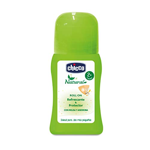 Chicco Protección Natural - Roll On de ingredientes naturales que refresca la piel del bebé, y protege también frente a mosquitos - 60 ml